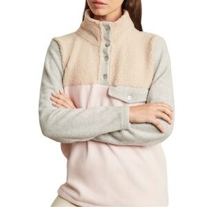 DONNI. - Tri-Mini Sherpa Pullover Sweatshirt Sz L